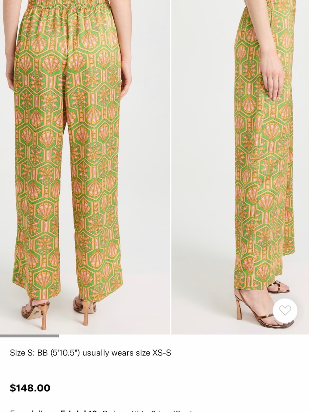 Show Me Your Mumu Landon Pants Palm Deco Print Wide Leg Size Small - Picture 3 of 6